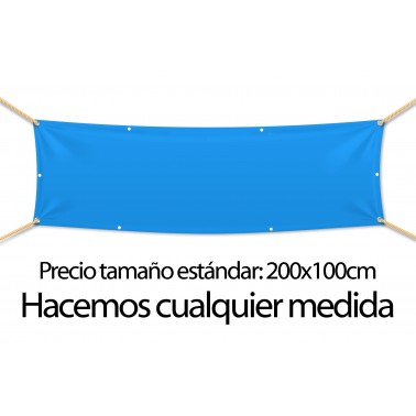 Pancarta textil con ollao cada 50cm