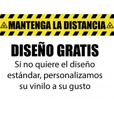 Vinilo adhesivo 80x15cm - Distancia de seguridad