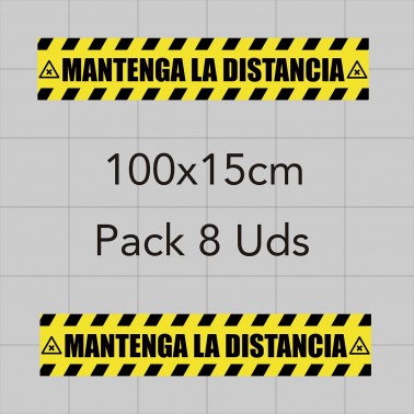 Vinilo adhesivo 100x15cm - Distancia de seguridad