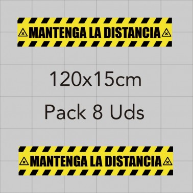 Vinilo adhesivo 120x15cm - Distancia de seguridad