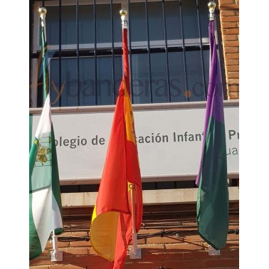 Mástil de pared estándar con bandera incluida