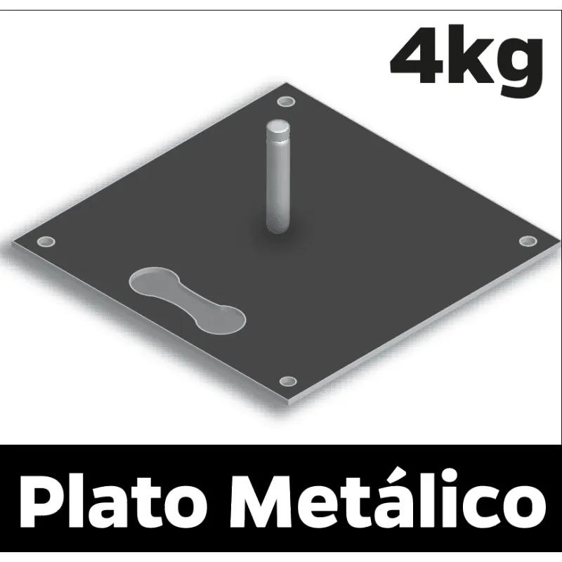 Base opcional plato metálico normal para Banderas Gota, Vela, Rectangular