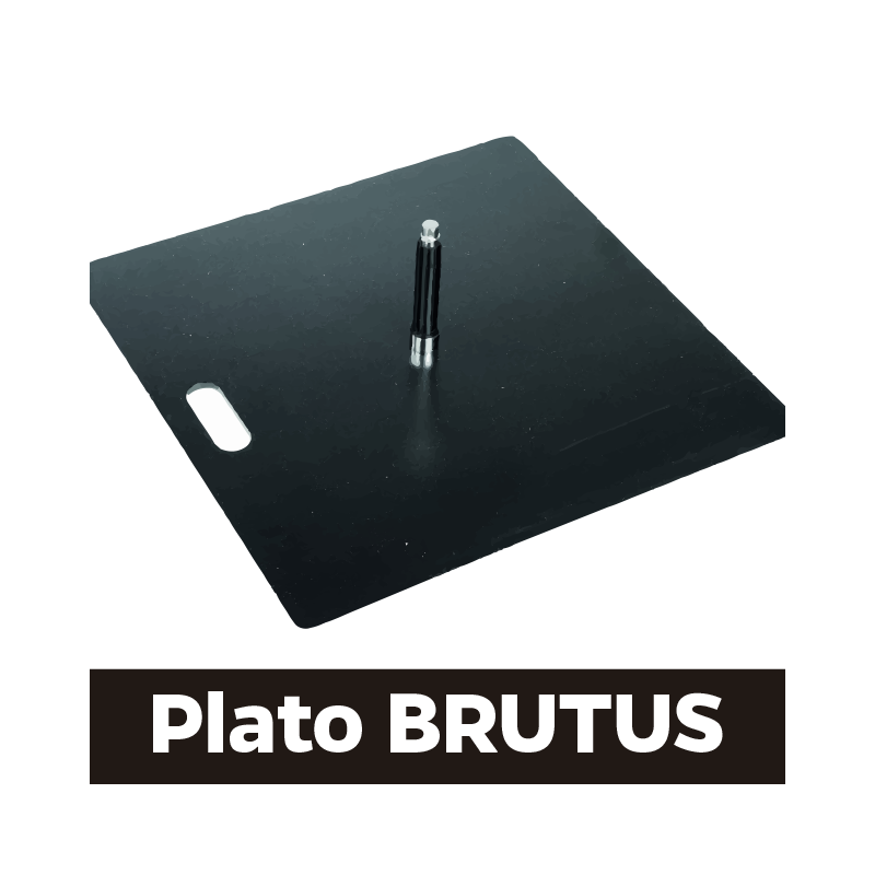 Plato metálico XXL para flybanner gota, vela, rectangular