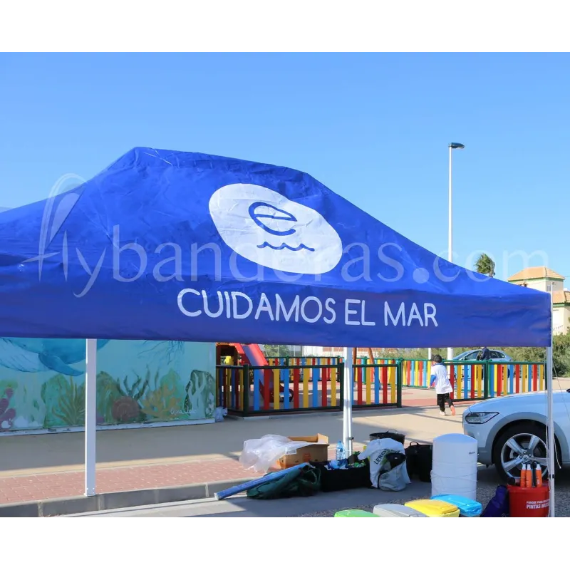 Comprar carpa publicitaria personalizada impermeable online