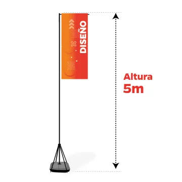 Comprar Bandera y Mástil Telescópico Online 5-7m - Diseño De Banderas